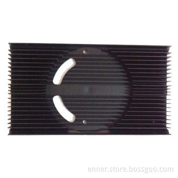 95.9 x 55 x 11.2mm, Black Anodized Extruded Aluminum Heat Sink